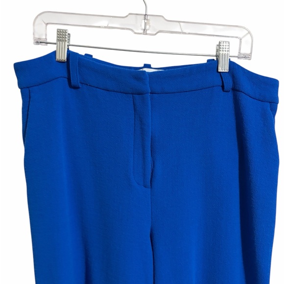 The Fold Royal Blue Straight Leg Virgin Wool Women's Pants Career Preppy Size 12 - Picture 6 of 11